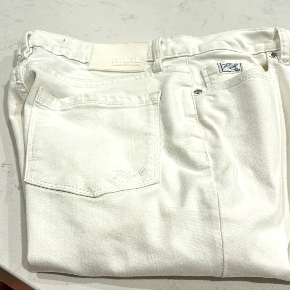 Karl Largerfield jeans   white. Denim.